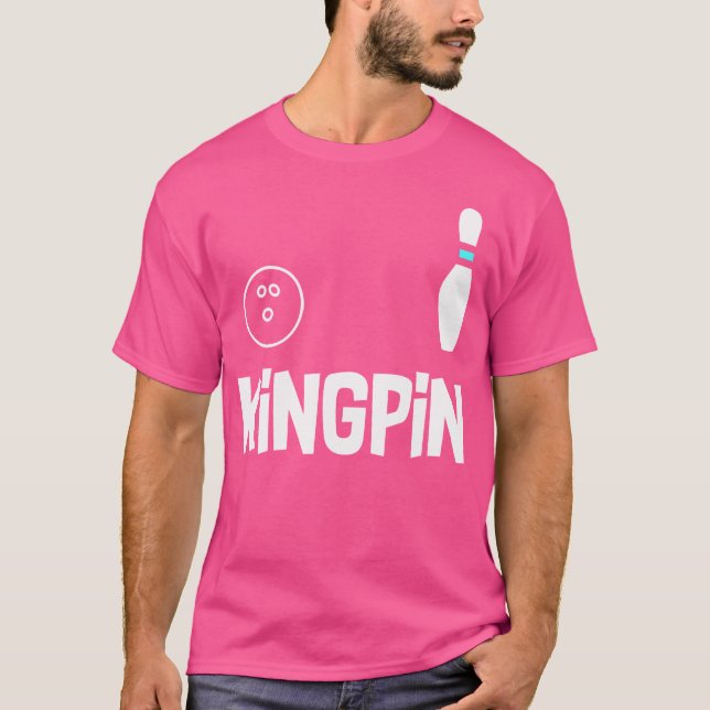 Camiseta Divertida Bowling Kingpin League (Anverso)