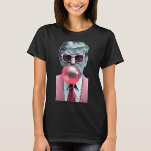 Camiseta Divertida Burbuja Rosa Trump Yum