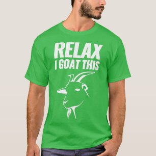 Camiseta Divertida cabra relajada en esto