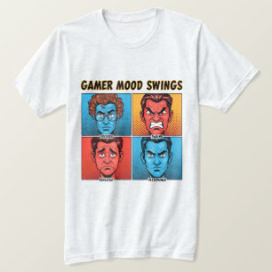 Camiseta divertida cambio de humor de jugador
