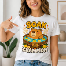 Camiseta Divertida Capybara Kawaii Campeona de Ons