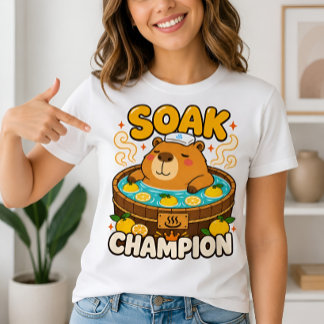 Camiseta Divertida Capybara Kawaii Campeona de Ons