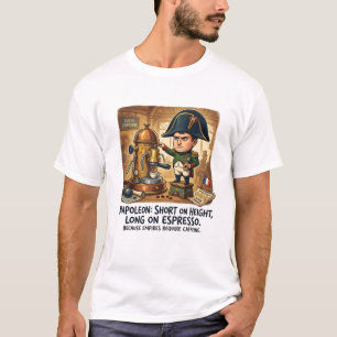 Camiseta Divertida Caricatura de Napoleón Café - Corto de E