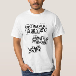 Camiseta divertida casada con cita de boda persona