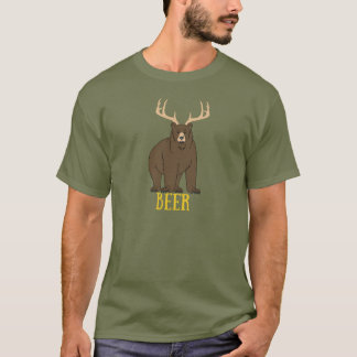 Camiseta divertida Ciervo + Oso = Cerveza