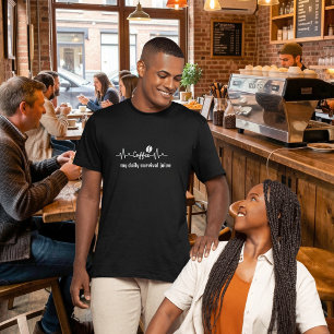 Camiseta divertida cita de café de trabajo mi jugo de super