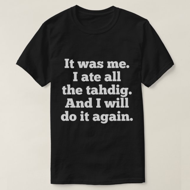 Camiseta Divertida comida persa en Tahdig por la comida ira (Diseño del anverso)