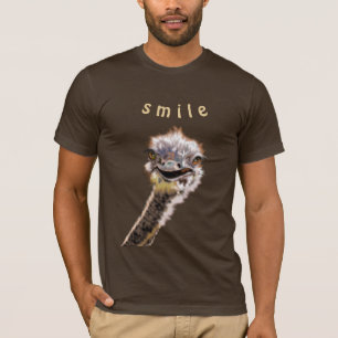 Camiseta divertida con alegre avestruz - Sonrisa