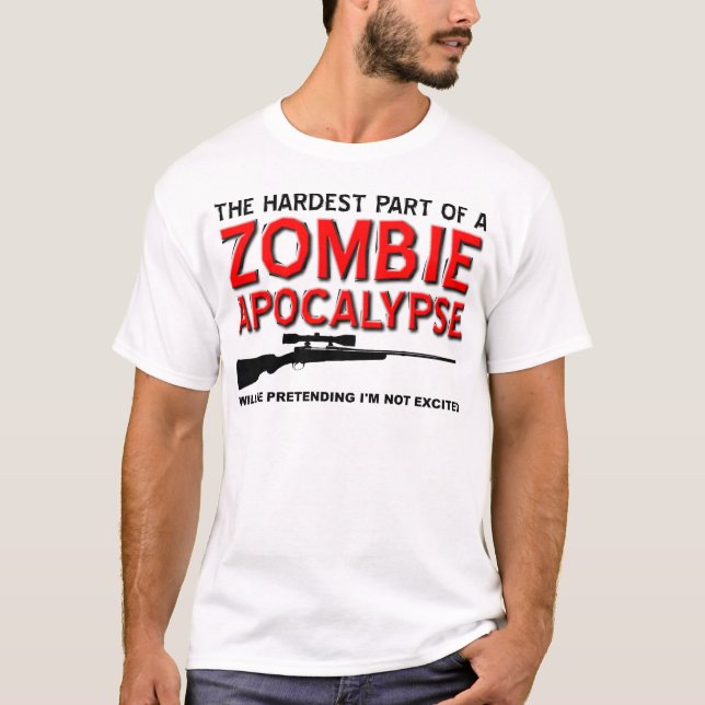 Camiseta divertida con apocalipsis zombie (Anverso)