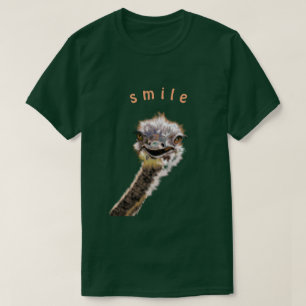 Camiseta divertida con avestruz feliz - texto Pers
