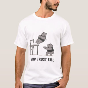 Camiseta divertida con caída de confianza en cader