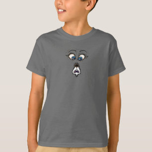 Camiseta divertida con cara de dibujos animados co