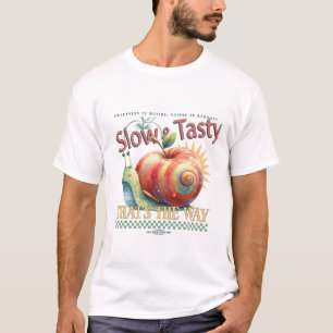 Camiseta divertida con caracol lento pero sabroso