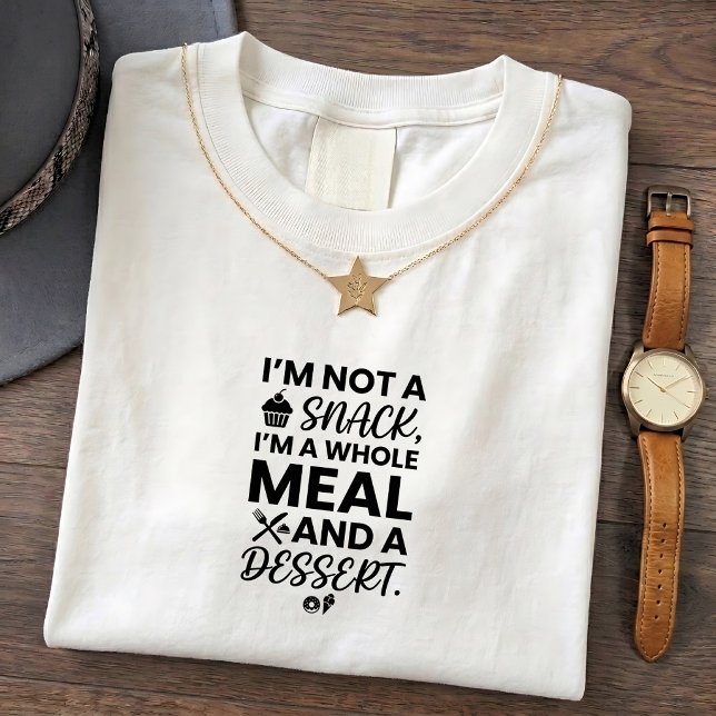 Camiseta divertida con cita de snack (Subido por el creador)
