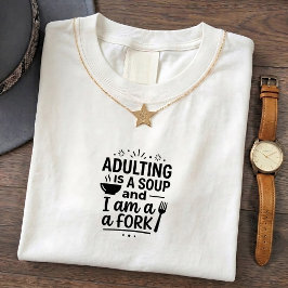 Camiseta divertida con cita sobre ser adulto