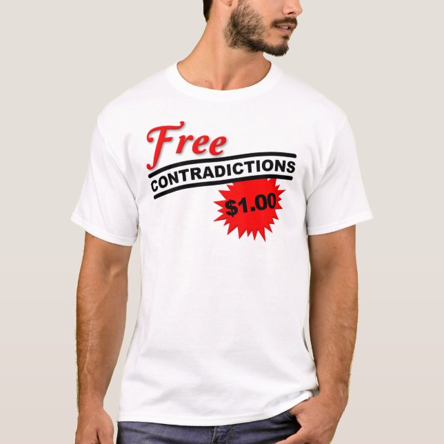 Camiseta divertida con contradicciones gratis (Anverso)