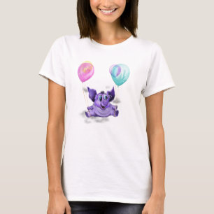 Camiseta divertida con elefante feliz