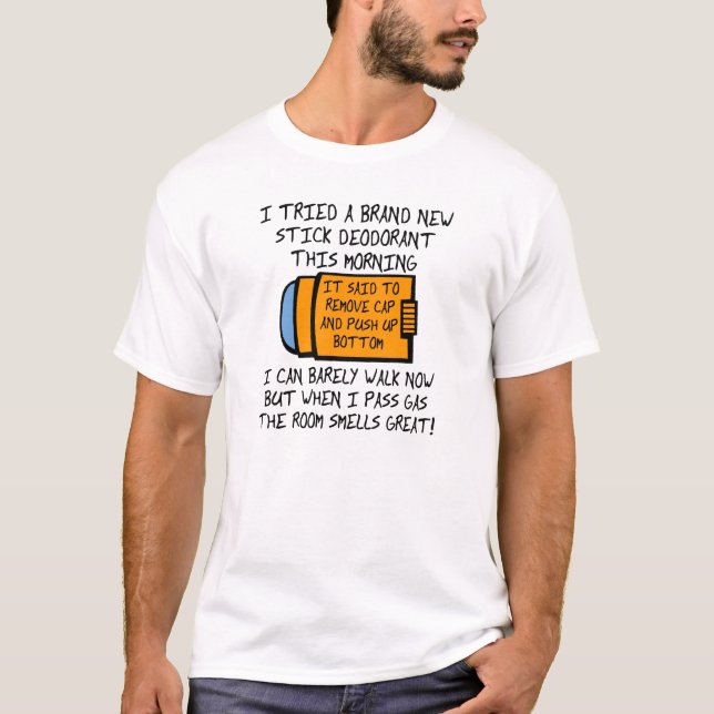 Camiseta Divertida con Empuje hacia Arriba Abajo (Anverso)