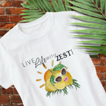 Camiseta divertida con estampado de limón