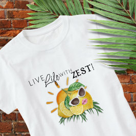 Camiseta divertida con estampado de limón