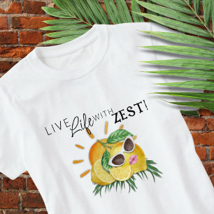 Camiseta divertida con estampado de limón