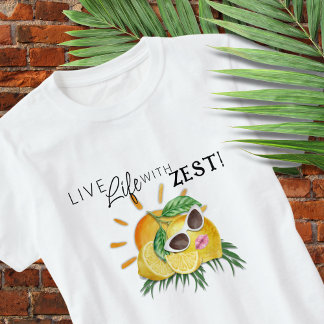 Camiseta divertida con estampado de limón