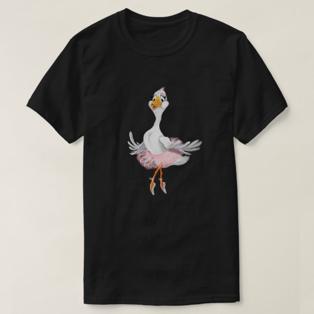 Camiseta divertida con feliz pato Ballerina (Diseño del anverso)