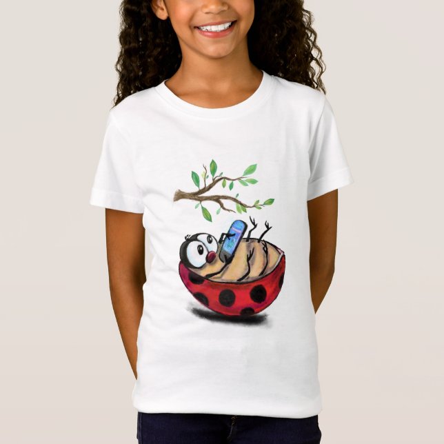Camiseta divertida con galimatía feliz con teléfon (Anverso)