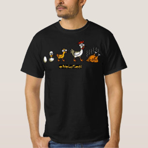 Camiseta divertida con gráfico de la evolución del