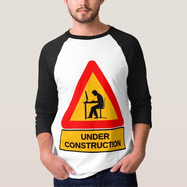 Camiseta divertida con gráfico de obra en construc (Anverso)