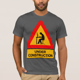 Camiseta divertida con gráfico de obra en construc