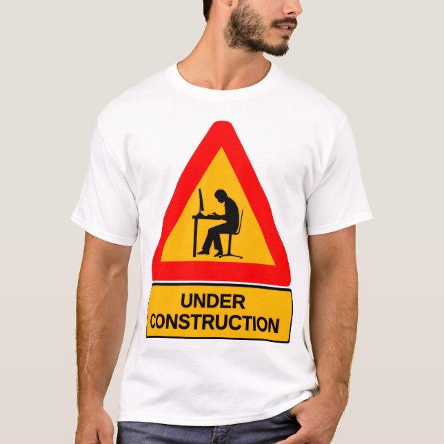 Camiseta divertida con gráfico de obra en construc (Anverso)