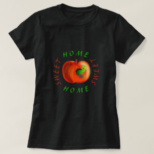 Camiseta divertida con Gusano Apple feliz - Texto 