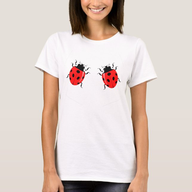 Camiseta divertida con Ladybugs Happy Spring (Anverso)