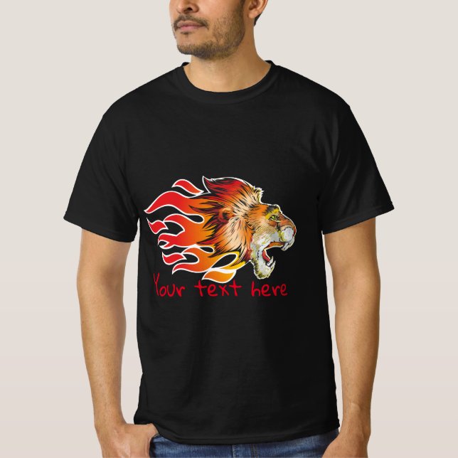 camiseta divertida con león (Anverso)