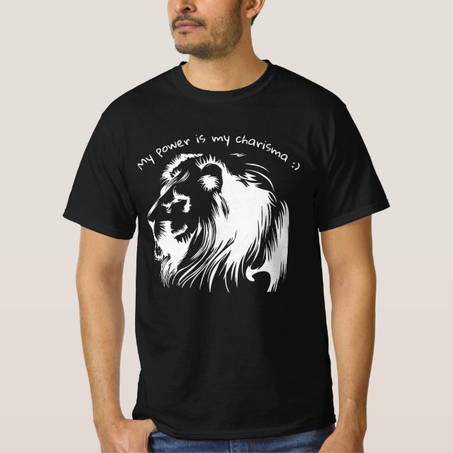 camiseta divertida con león (Anverso)