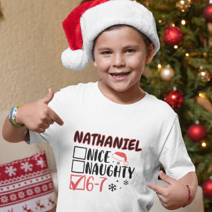 Camiseta divertida con lista de Navidad personaliz