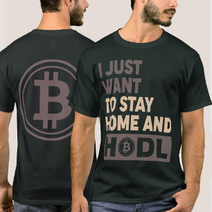 Camiseta divertida con logo de Hodl Bitcoin delant