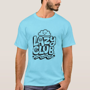 Camiseta divertida con logo falso de Lazy Club
