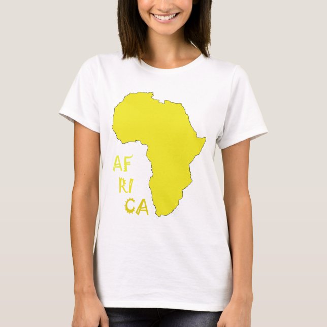 Camiseta divertida con mapa de África (Anverso)