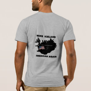 Camiseta divertida con mapa de Islandia Make Icela
