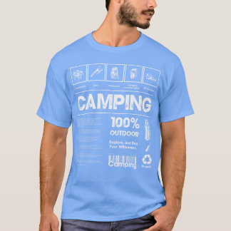 Camiseta divertida con motivo de camping al aire l