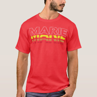 Camiseta divertida con nombre Marie vintage puesta