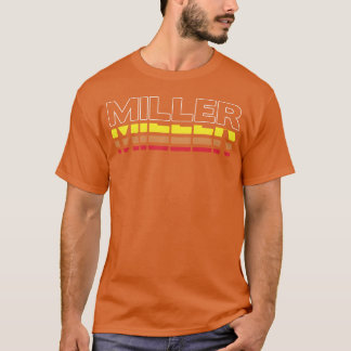 Camiseta divertida con nombre Miller puesta de sol