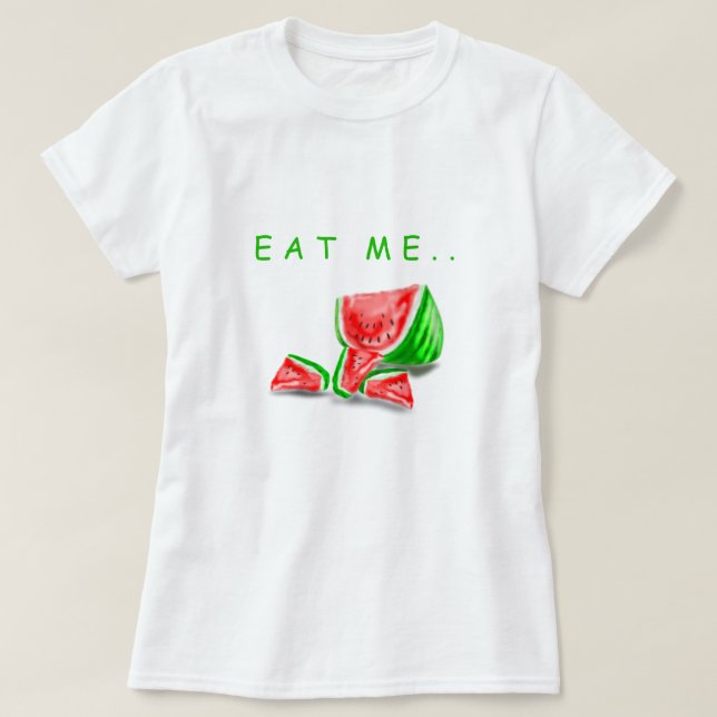 Camiseta divertida con sandía - texto Personalizad (Diseño del anverso)