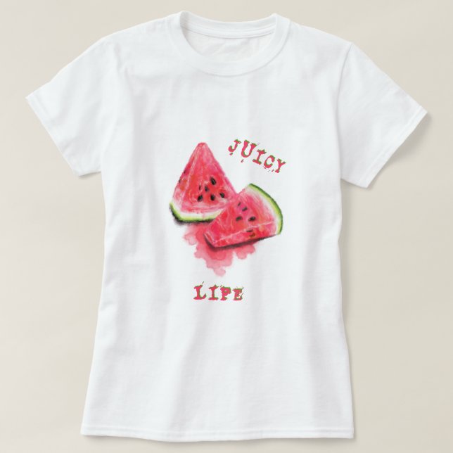 Camiseta divertida con sandías jugosas dulces (Diseño del anverso)