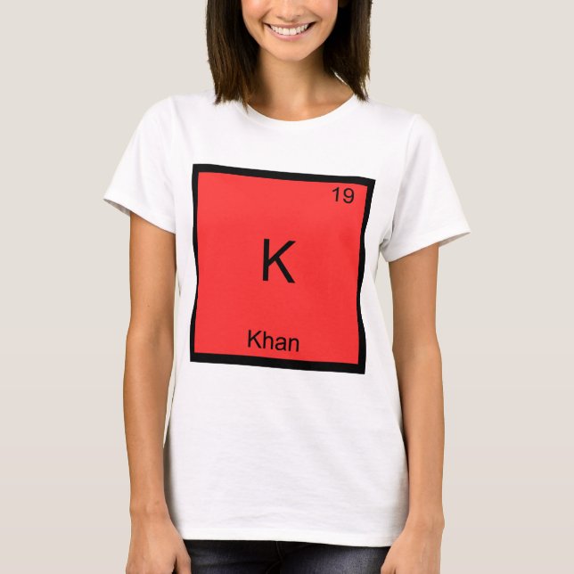Camiseta divertida con símbolo del elemento químic (Anverso)