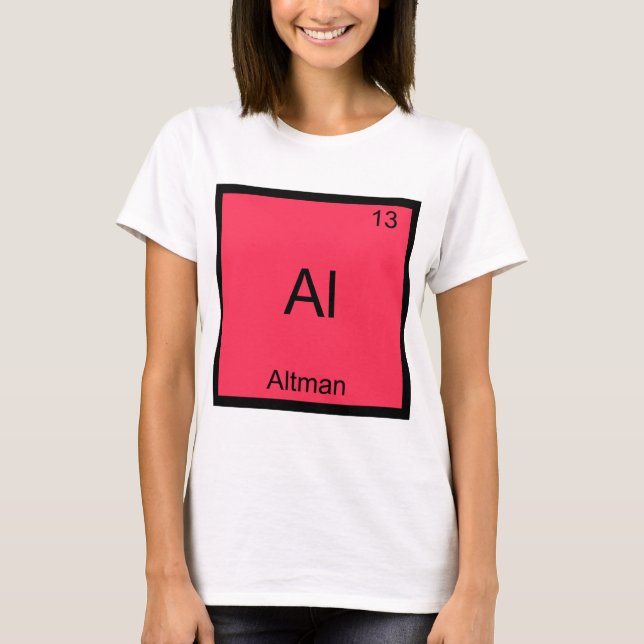 Camiseta divertida con símbolo del elemento químic (Anverso)
