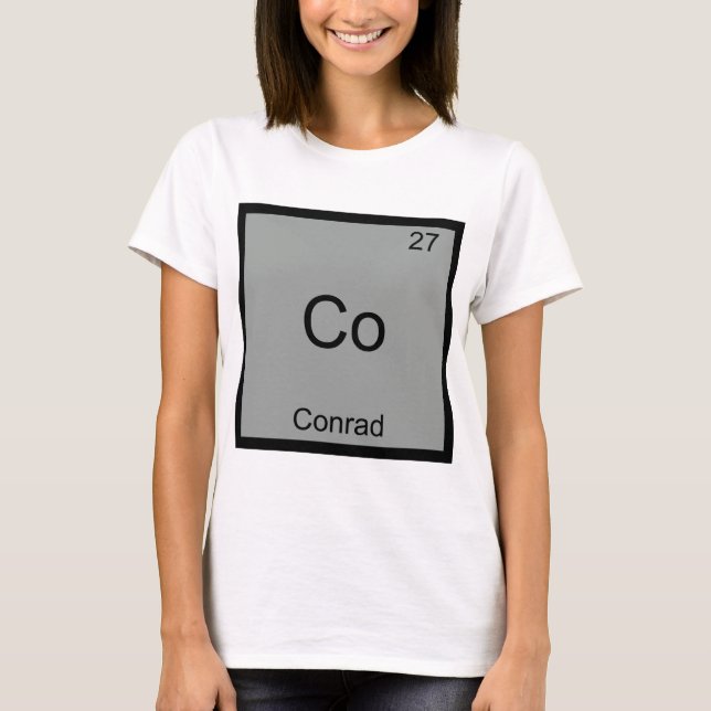 Camiseta divertida con símbolo del elemento químic (Anverso)