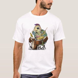 Camiseta divertida con tambor de tortuga